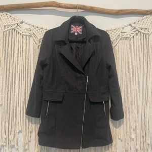 Miss London Dressy Casual Boutique Chic City Style Winter Coat Sz XL